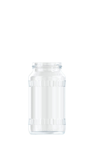 580 ml flint glass Facettenglas food jar