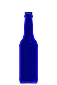 330ml blue glass Longneck returnable beer bottle