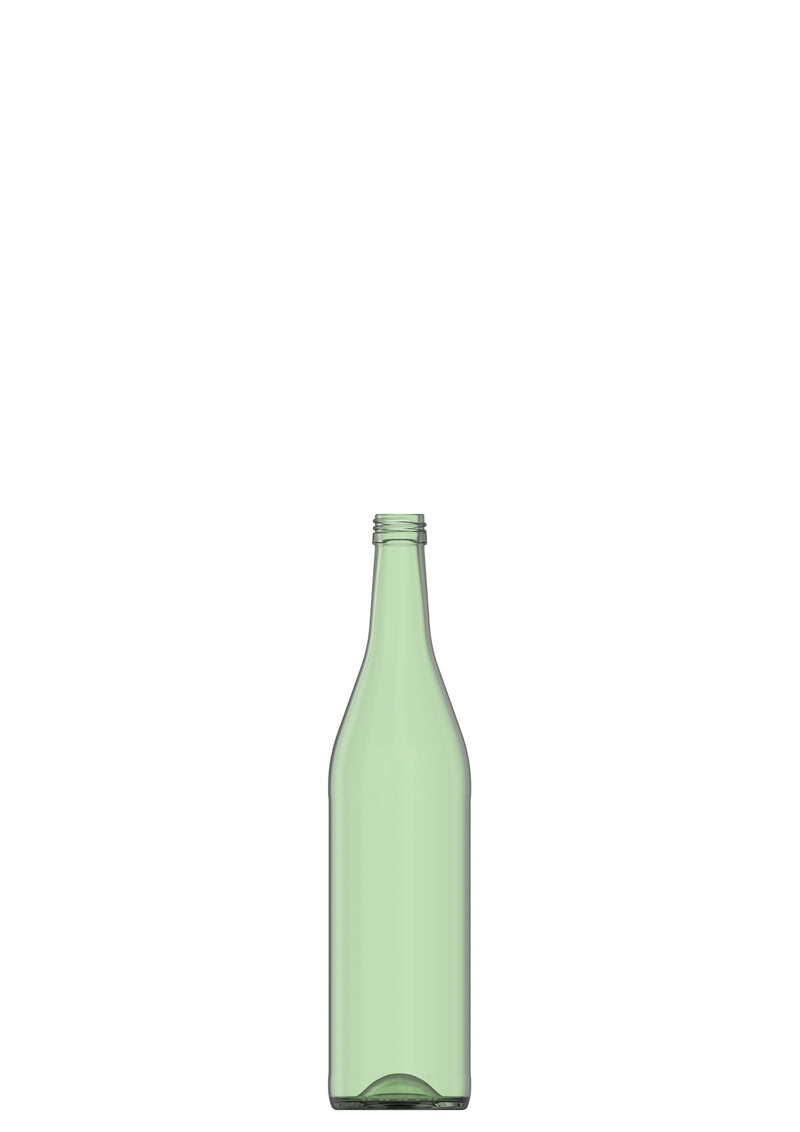 700ml green glass spirit bottle