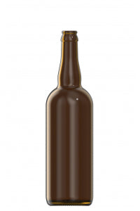 750ml amber glass Belgien returnable beer bottle