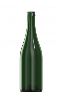 750ml green glass returnable beer bottle