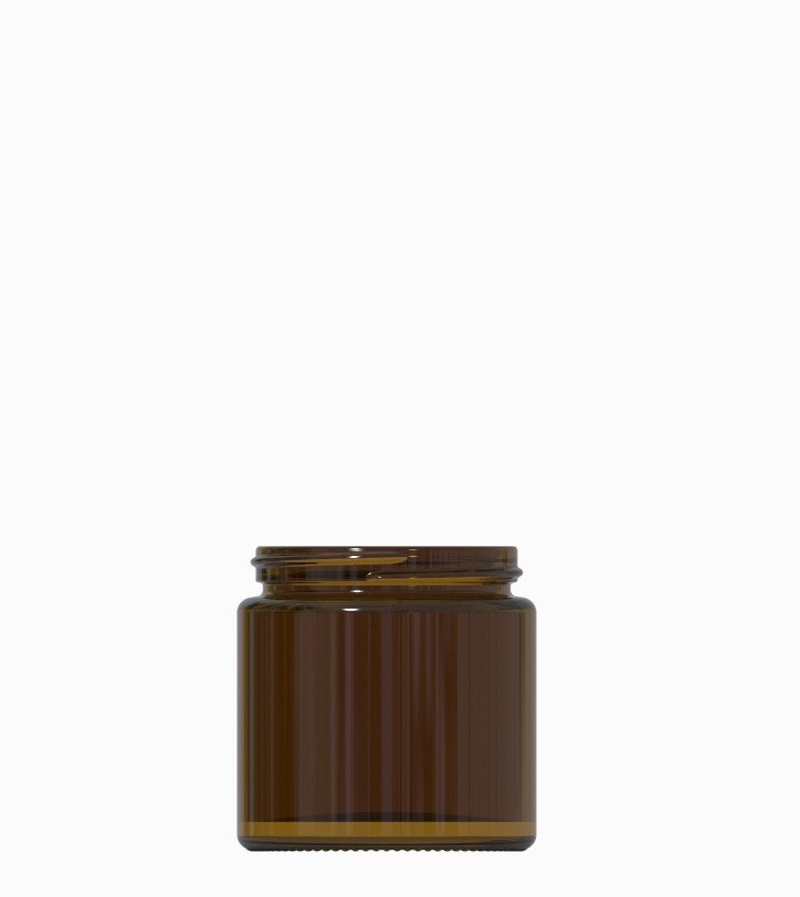 126ml amber glass cream jar