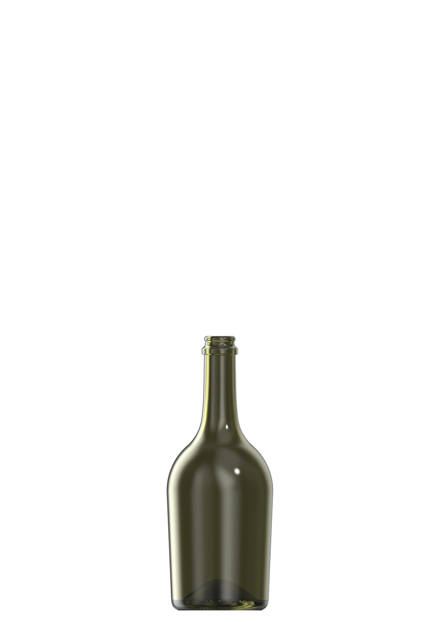 750ml green glass Spum Vittoria one way wine bottle