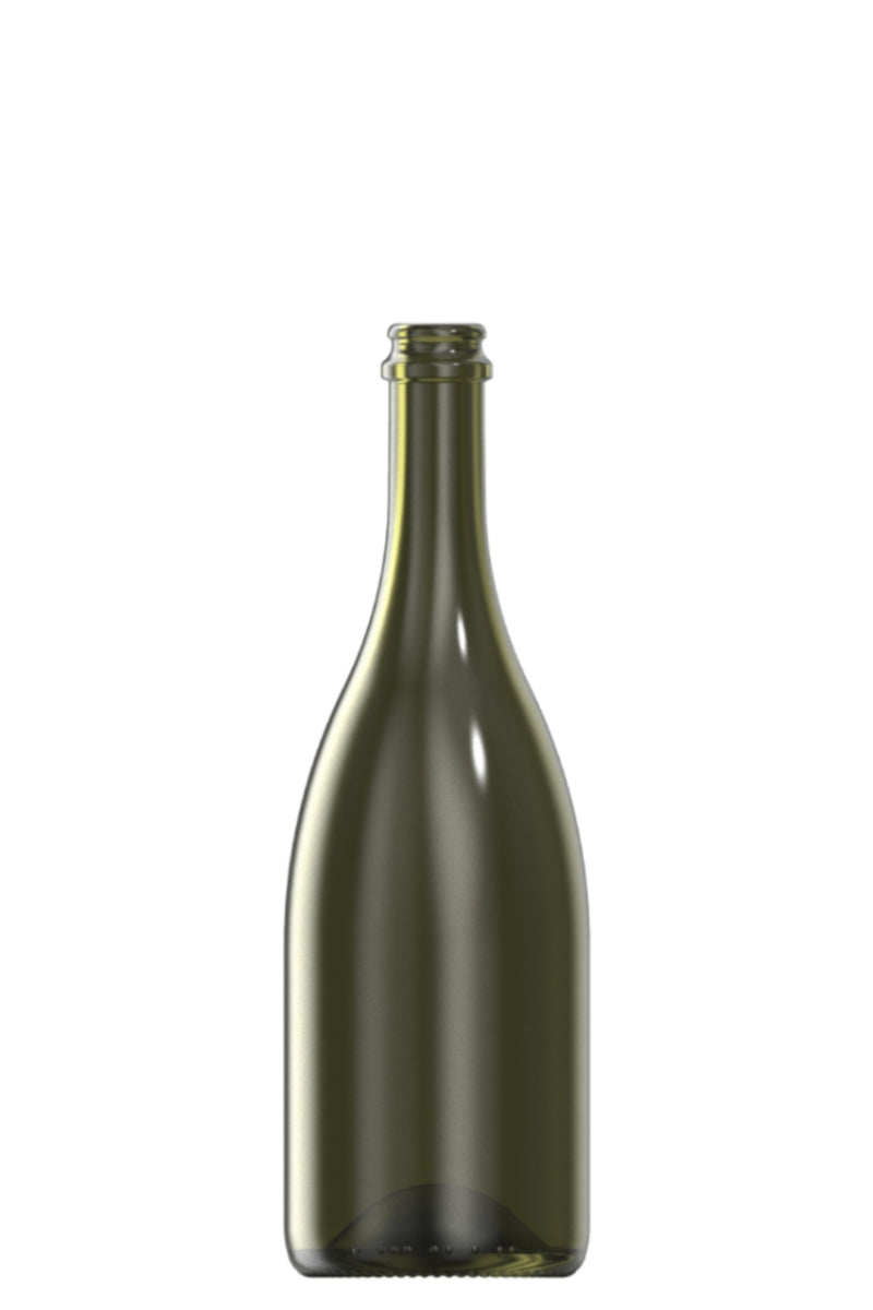750ml green glass Spum Sissi one way wine bottle