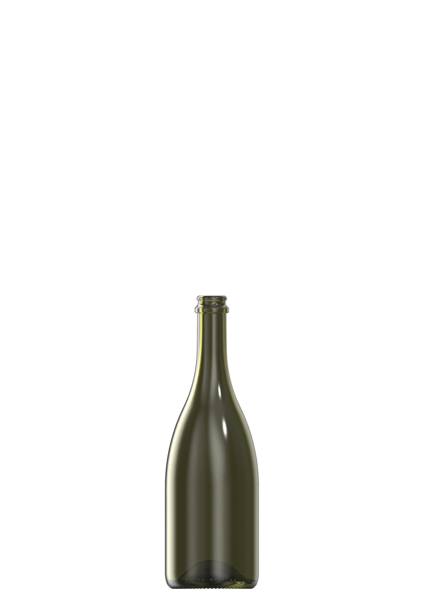 750ml green glass Spum Sissi one way wine bottle