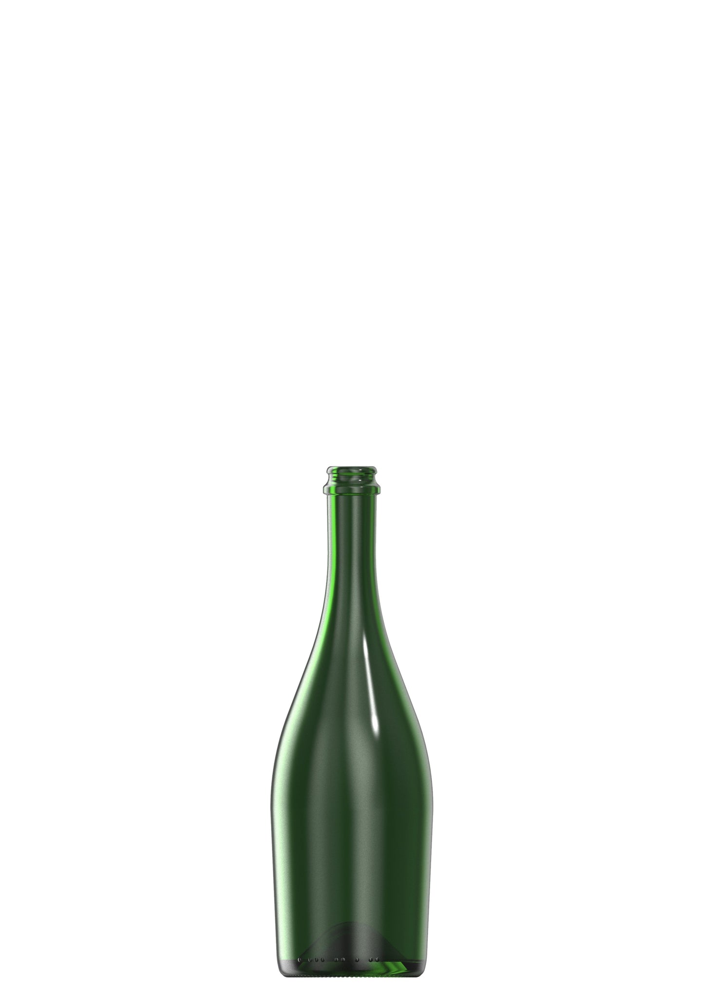 750ml green glass Sparkling oneway wine bottle