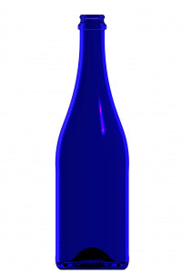 750ml blue glass Sekt oneway wine bottle