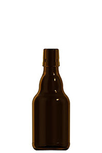 330ml amber glass Steinie swingtop returnable beer bottle