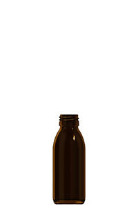 100ml amber glass syrup bottle