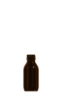 100ml amber glass syrup bottle