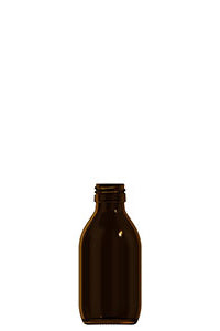 150ml amber glass syrup bottle