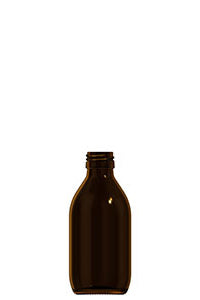 200ml amber glass syrup bottle