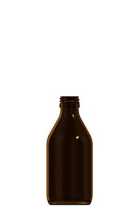 250ml amber glass syrup bottle