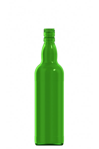 750ml green glass spirit bottle