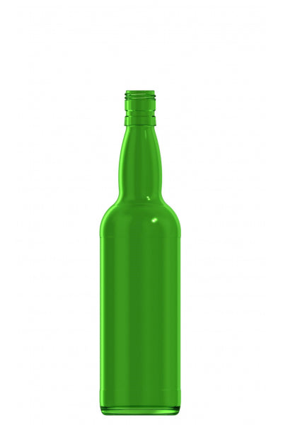 700ml green glass spirit bottle