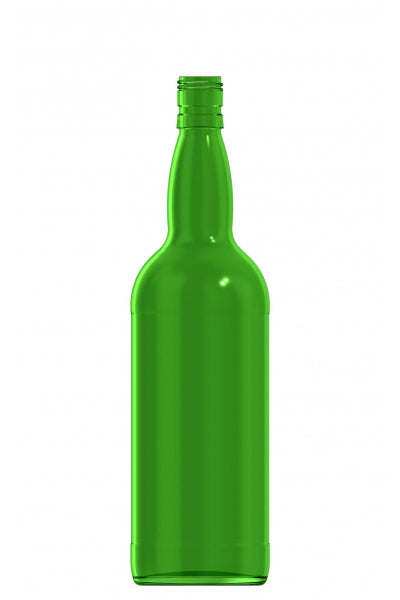 1000ml green glass spirit bottle