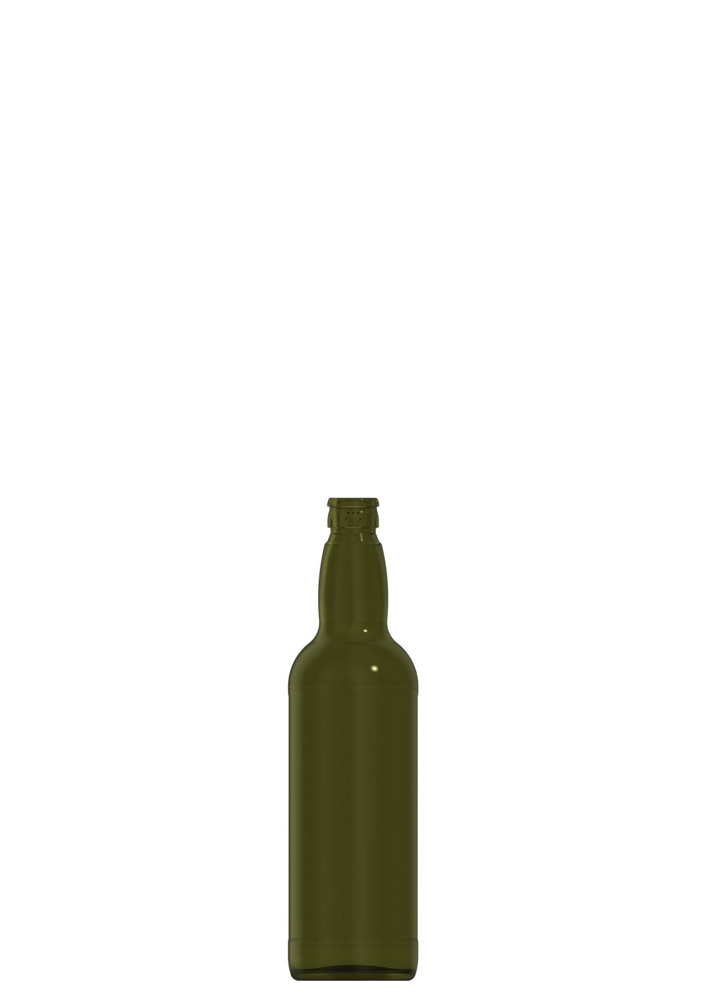 700ml green glass spirit bottle