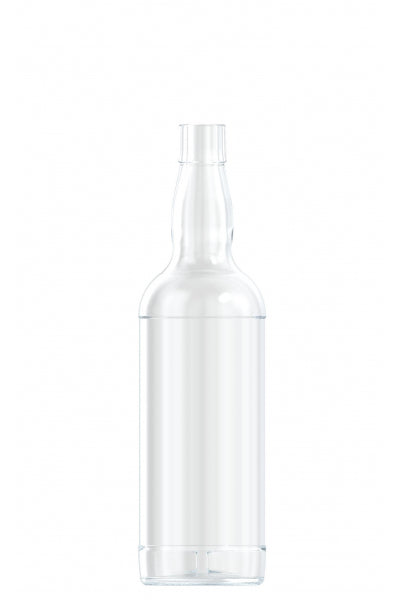 750ml flint glass Corkmouth spirit bottle