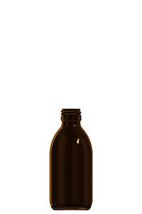 200ml amber glass syrup bottle