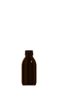 125ml amber glass syrup bottle