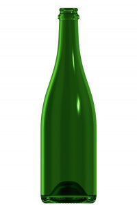 750ml green glass Champ Allegee oneway wine bottle