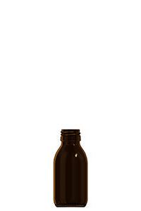 100ml amber glass syrup bottle