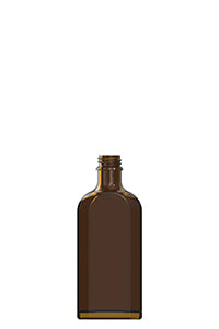 150ml amber glass meplat bottle