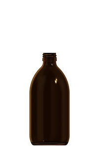 500ml amber glass syrup bottle