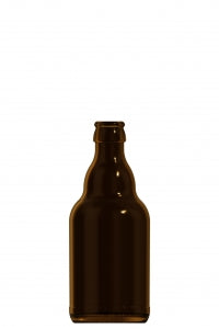 330ml amber glass Steinie returnable beer bottle