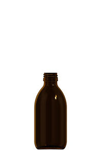 250ml amber glass syrup bottle