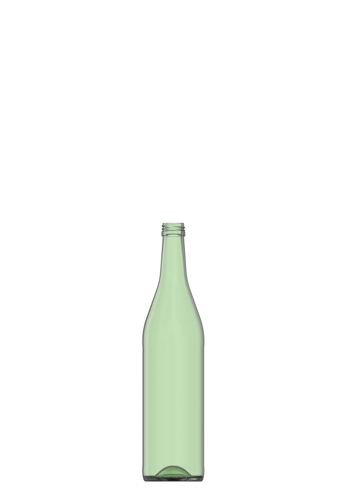 700ml green glass spirit bottle