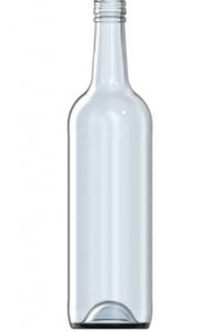 750ml arctic blue glass Bordelesa oneway wine bottle