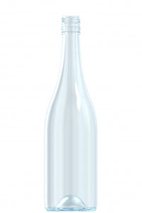 750ml blue glass Burgundy oneway wine bottle