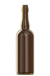 750ml amber glass Belgien oneway beer bottle