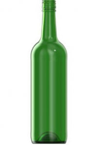 750ml green glass Bordelesa oneway wine bottle