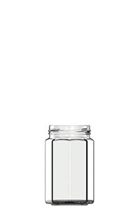 314ml flint glass octagon food jar