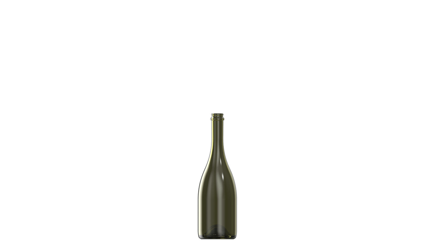 750ml green glass Sekt oneway wine bottle