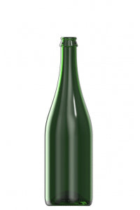 750ml green glass returnable beer bottle