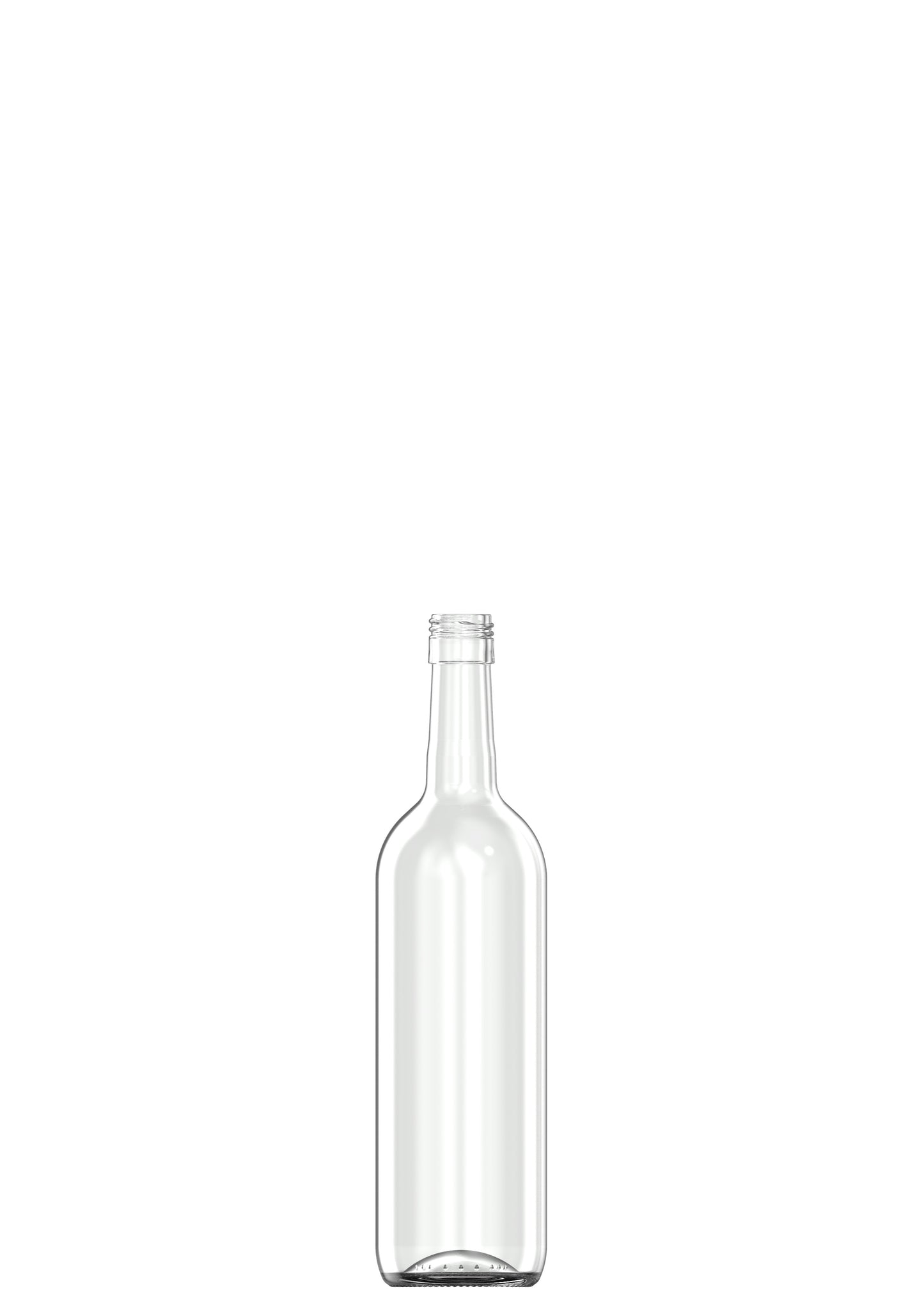 750ml flint glass Bordeaux oneway wine bottle