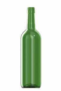 750ml green glass Bordeaux oneway wine bottle