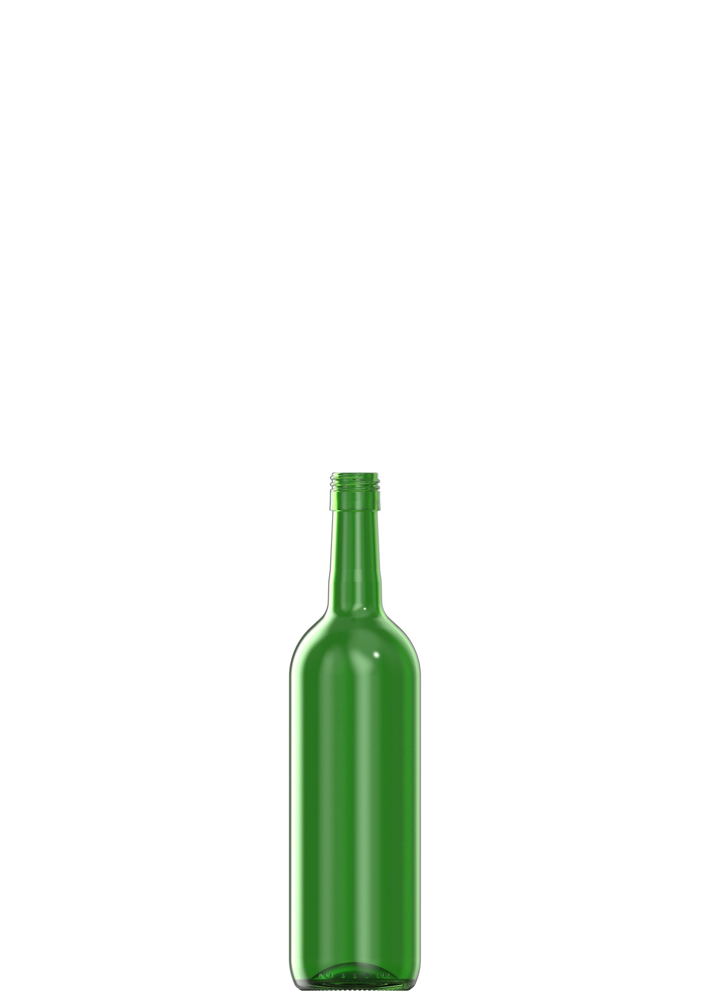 750ml green glass Bordeaux oneway wine bottle