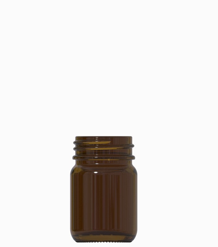 50ml amber glass widemouth jar