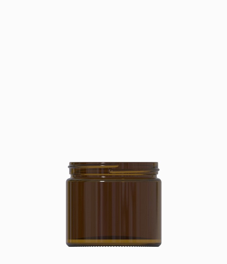 250ml amber glass cream jar