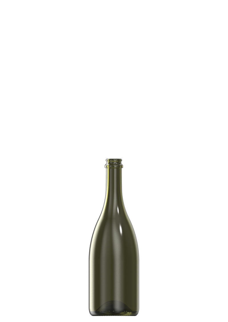 750ml green glass Spum Sissi one way wine bottle