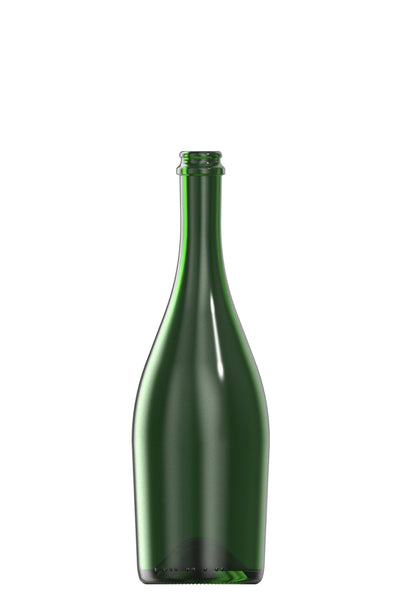 750ml green glass Sparkling oneway wine bottle