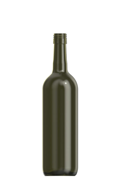 750ml green glass Bordeaux oneway wine bottle