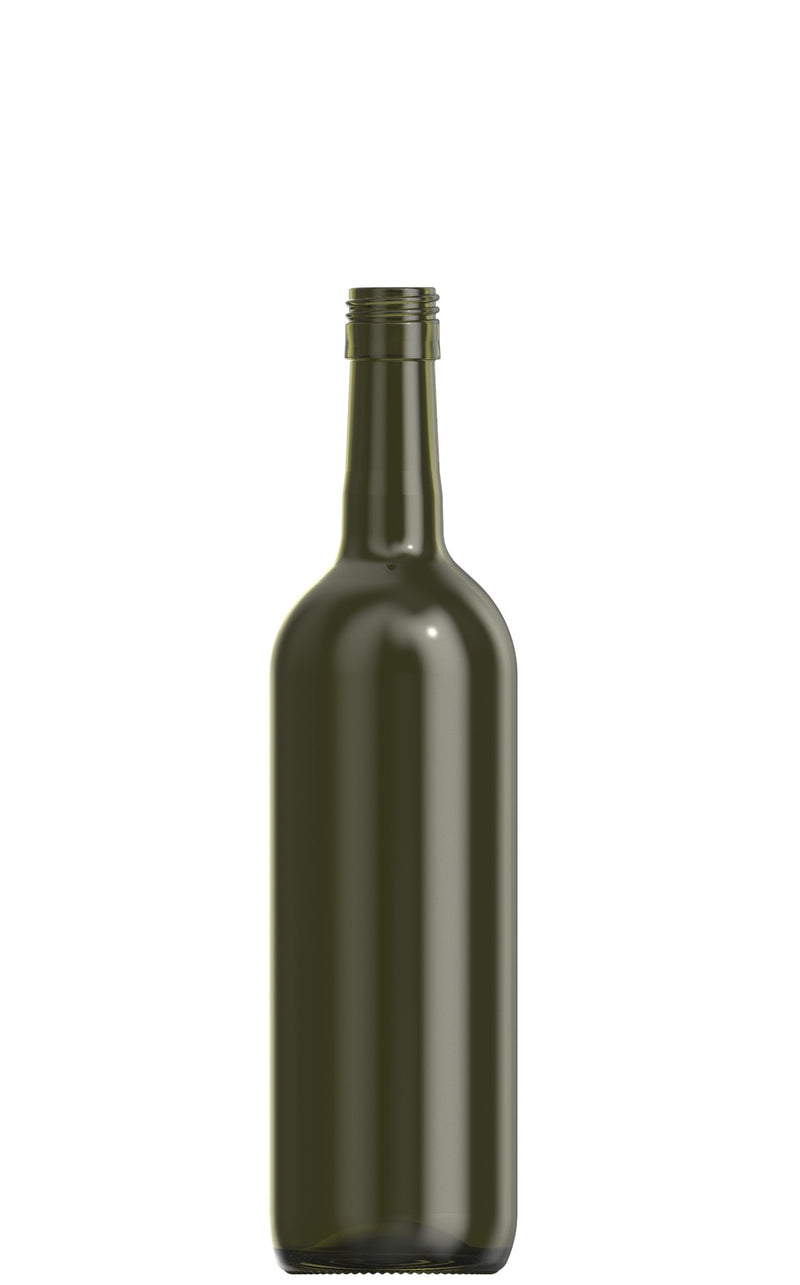 750ml green glass Bordeaux oneway wine bottle