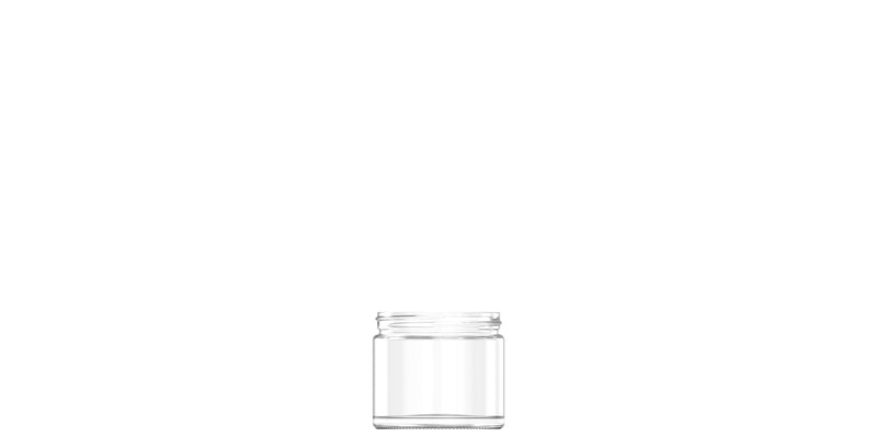 250ml flint glass cream jar