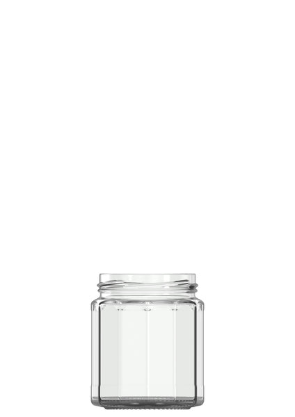 306ml flint glass facet food jar