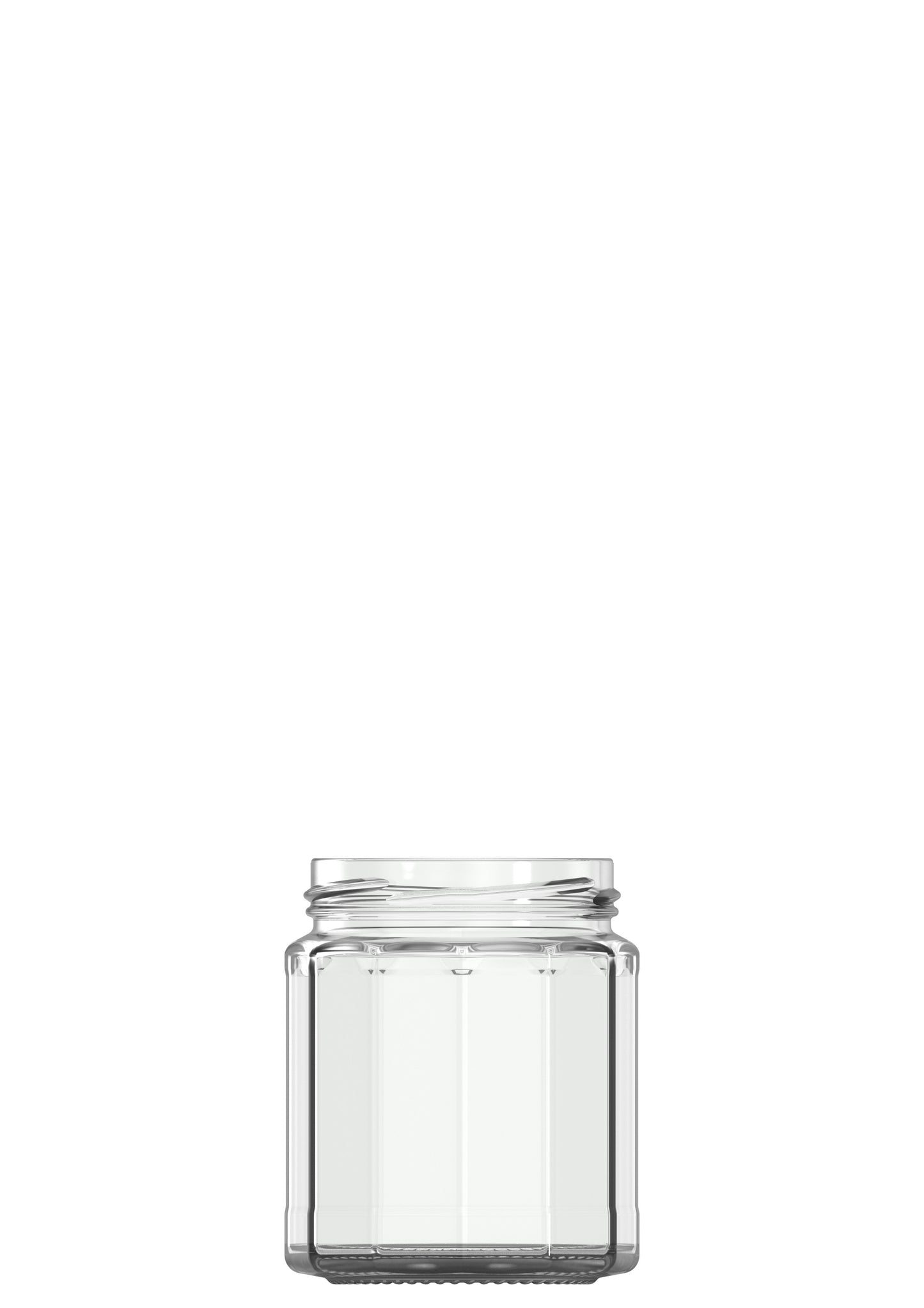 306ml flint glass facet food jar